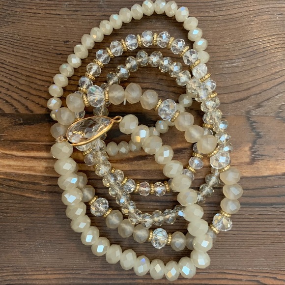 Ole Jewelry - Ole Off White Multi Strand Stretch Bracelets